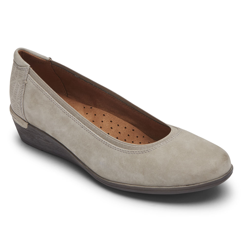 Scarpins Rockport Mulher Cinzentas - Cobb Hill Devyn Wedge - 17206VJRE